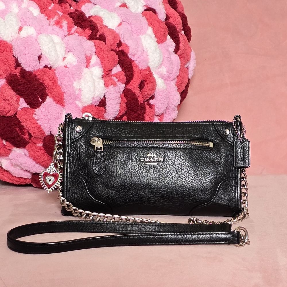 Coach Black Leather Crossbody Bag